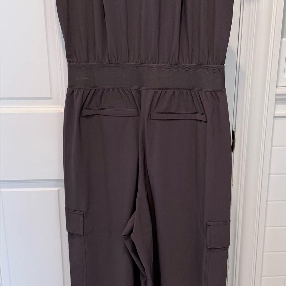 Athleta Brooklyn Utility Jumpsuit NWOT Size 4 Shale Dusty Purple One Piece - Picture 5 of 7